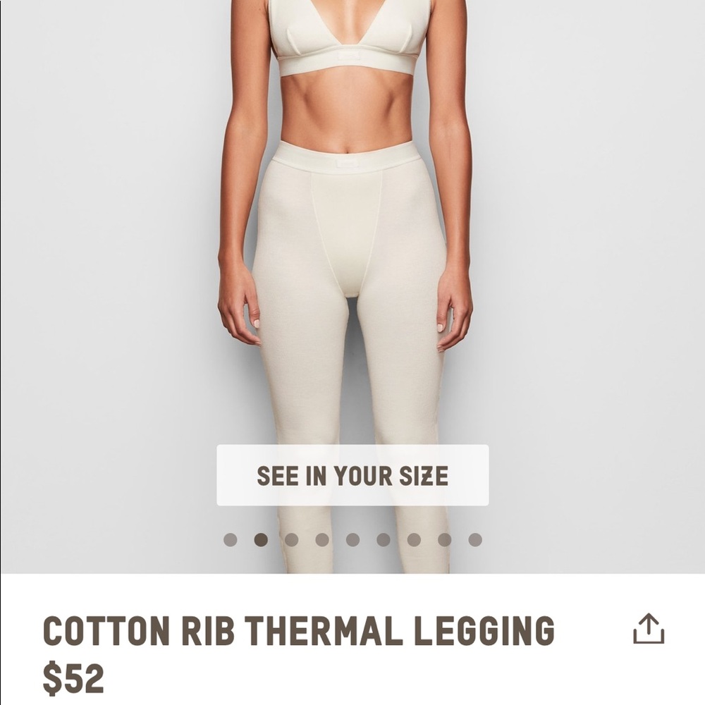 SKIMS Cotton Leggings Bone XXS